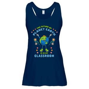 Earth Day Teacher The Future Of Earth Is In My Classroom Ladies Essential Flowy Tank