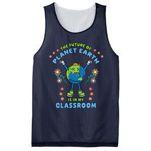 Earth Day Teacher The Future Of Earth Is In My Classroom Mesh Reversible Basketball Jersey Tank