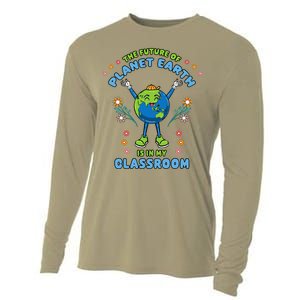 Earth Day Teacher The Future Of Earth Is In My Classroom Cooling Performance Long Sleeve Crew