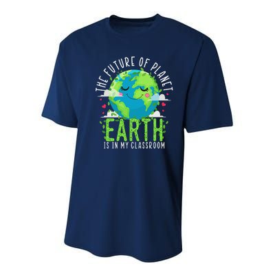 Earth Day Teachers Classroom Funny Teacher Youth Performance Sprint T-Shirt