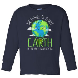 Earth Day Teachers 2024 Funny Classroom Toddler Long Sleeve Shirt