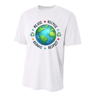 Earth Day Teacher Environment Day Recycle Earth Day Performance Sprint T-Shirt