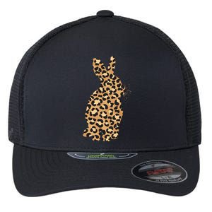 Easter Day Tee Easter Leopard Bunny Rabbit Palm Sunday Gift Flexfit Unipanel Trucker Cap