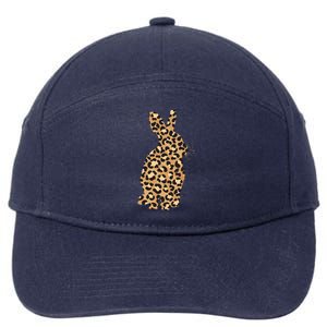 Easter Day Tee Easter Leopard Bunny Rabbit Palm Sunday Gift 7-Panel Snapback Hat