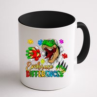 Embrace Differences T Rex Autism Design Mug