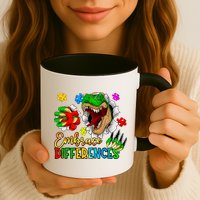 Embrace Differences T Rex Autism Design Mug