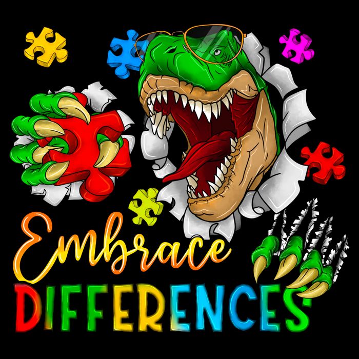 Embrace Differences T Rex Autism Design Mug