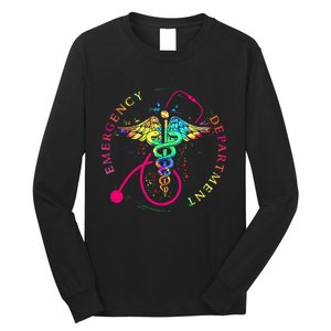 Emergency Department Tie Dye Ed Er Nurse Nursing Long Sleeve Shirt