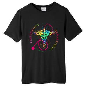 Emergency Department Tie Dye Ed Er Nurse Nursing Tall Fusion ChromaSoft Performance T-Shirt