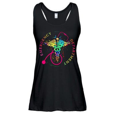 Emergency Department Tie Dye Ed Er Nurse Nursing Ladies Essential Flowy Tank