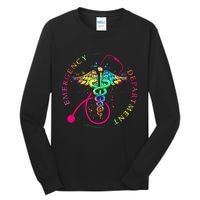 Emergency Department Tie Dye Ed Er Nurse Nursing Tall Long Sleeve T-Shirt