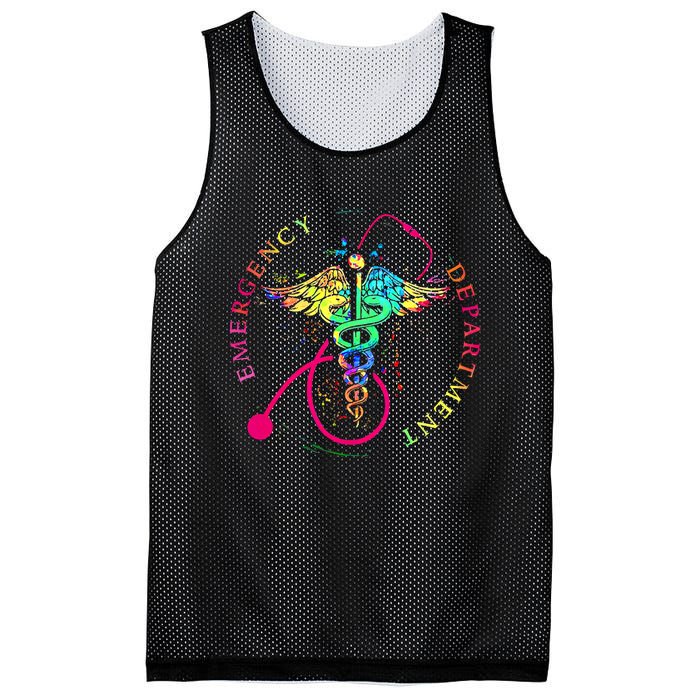 Emergency Department Tie Dye Ed Er Nurse Nursing Mesh Reversible Basketball Jersey Tank