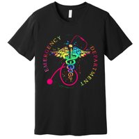 Emergency Department Tie Dye Ed Er Nurse Nursing Premium T-Shirt