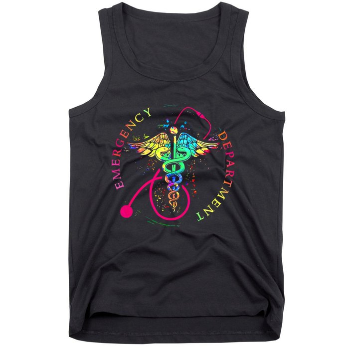 Emergency Department Tie Dye Ed Er Nurse Nursing Tank Top