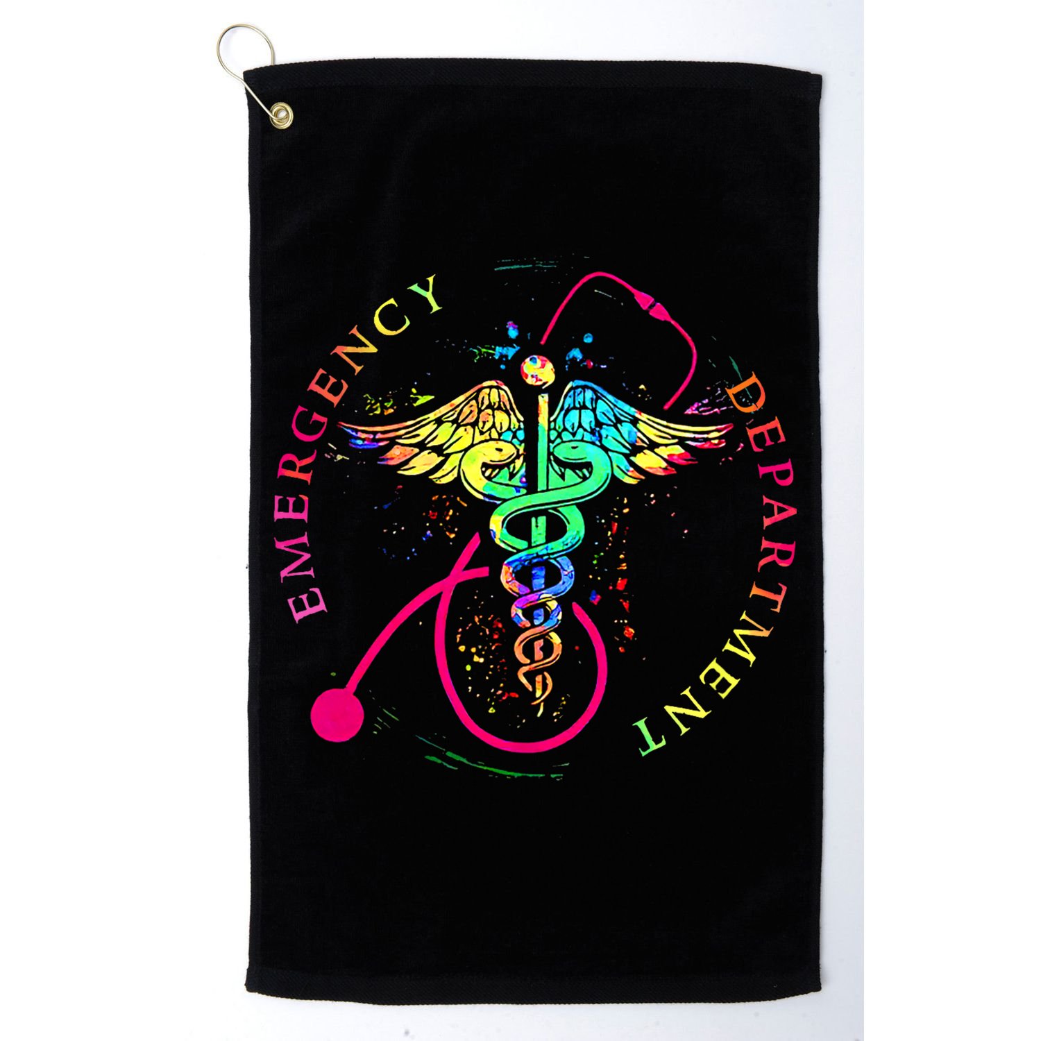 Emergency Department Tie Dye Ed Er Nurse Nursing Golf Towel