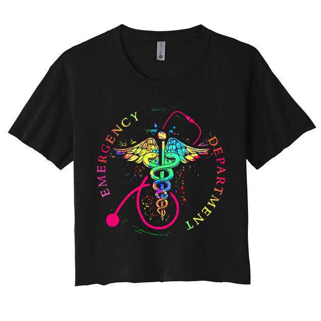 Emergency Department Tie Dye Ed Er Nurse Nursing Crop Top