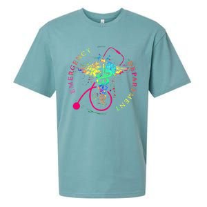 Emergency Department Tie Dye Ed Er Nurse Nursing Sueded Cloud Jersey T-Shirt