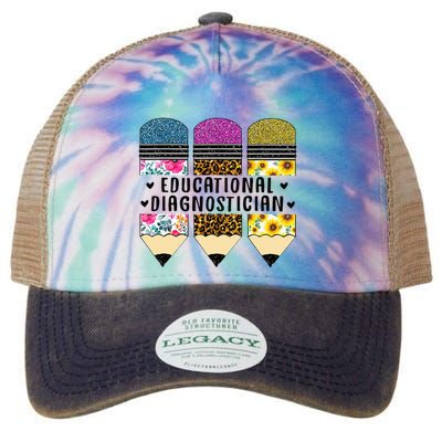 Educational Diagnostician Teacher First Day Appreciation Legacy Tie Dye Trucker Hat