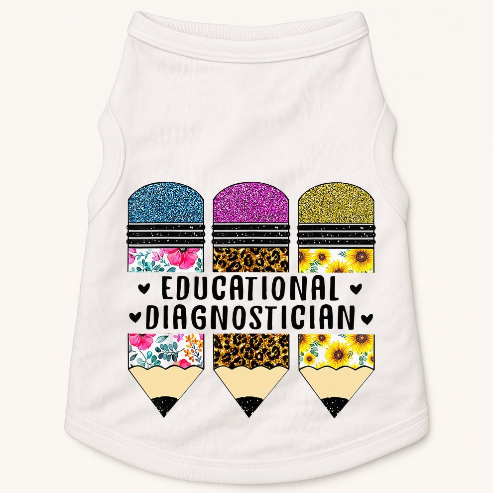 Educational Diagnostician Teacher First Day Appreciation Doggie Tank