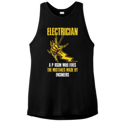 Electrician Definition The Mistakkes Made By Ladies PosiCharge Tri-Blend Wicking Tank