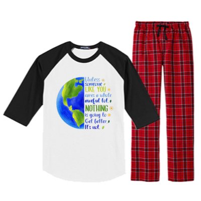 Earth Day Unless Someone Like You Cares A Whole Awful Lot Raglan Sleeve Pajama Set