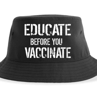 Educate Before You Vaccinate  Sustainable Bucket Hat