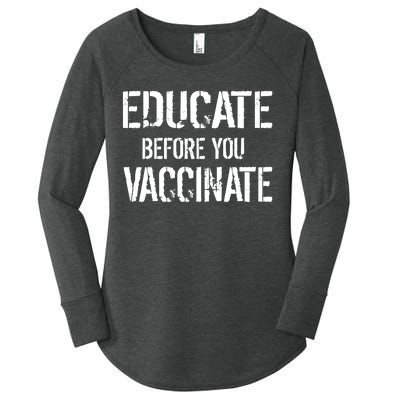 Educate Before You Vaccinate  Women's Perfect Tri Tunic Long Sleeve Shirt