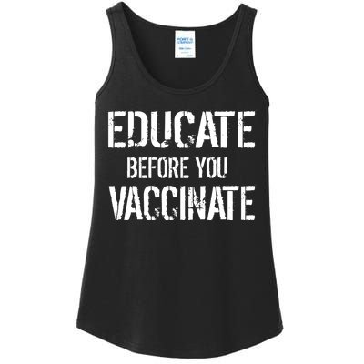 Educate Before You Vaccinate  Ladies Essential Tank