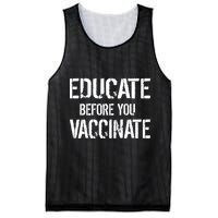 Educate Before You Vaccinate  Mesh Reversible Basketball Jersey Tank