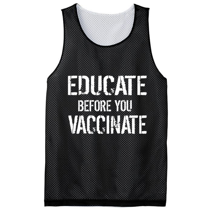 Educate Before You Vaccinate  Mesh Reversible Basketball Jersey Tank