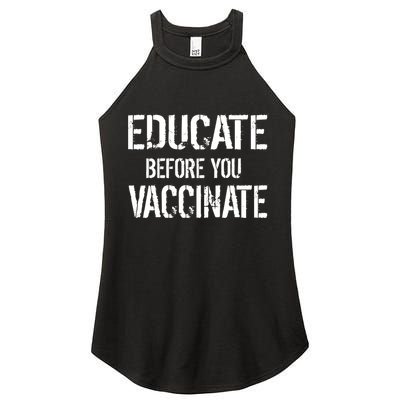 Educate Before You Vaccinate  Women's Perfect Tri Rocker Tank