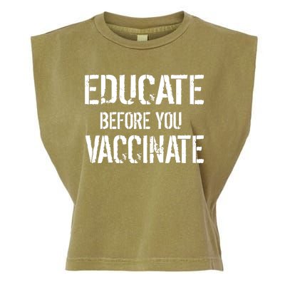 Educate Before You Vaccinate  Garment-Dyed Women's Muscle Tee