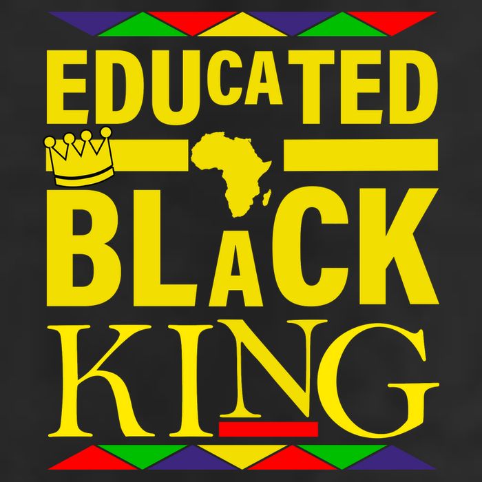 Educated Black King 7 Panel Mesh Trucker Snapback Hat