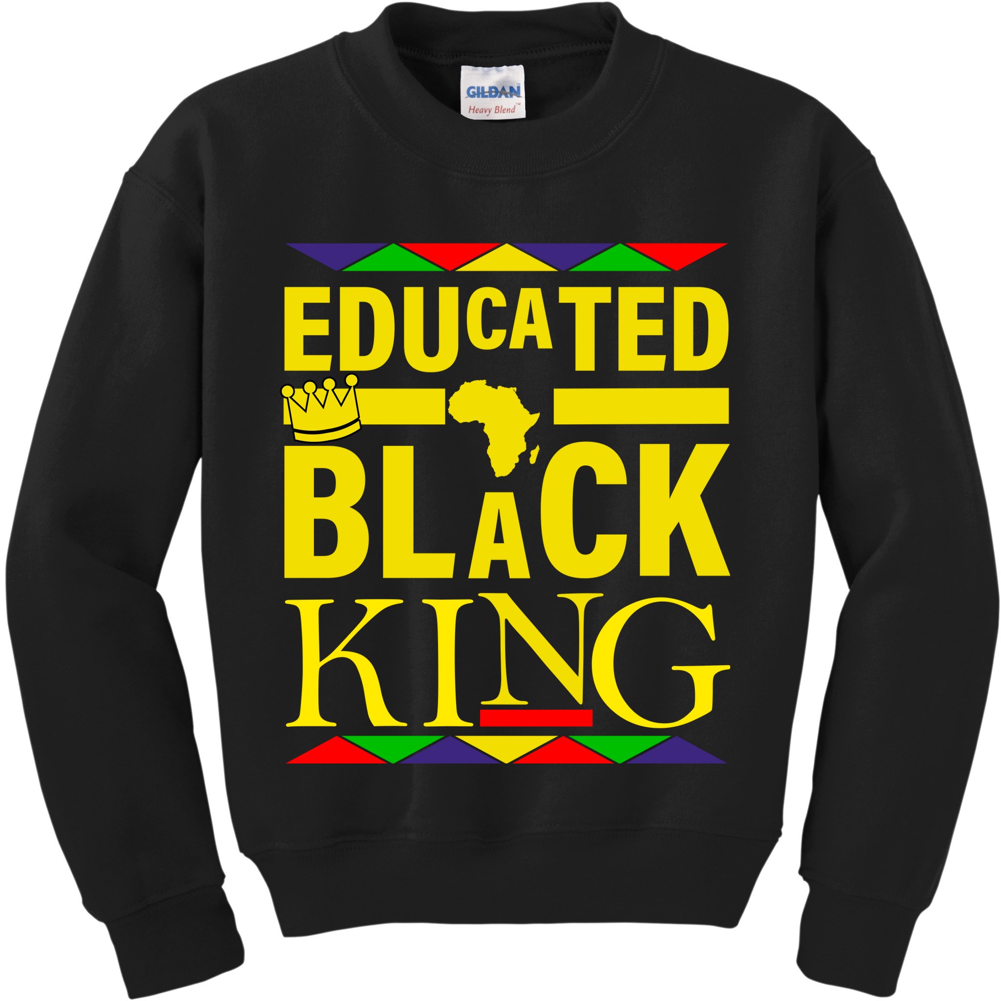 Educated Black King Kids Sweatshirt