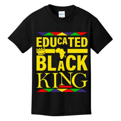 Educated Black King Kids T-Shirt