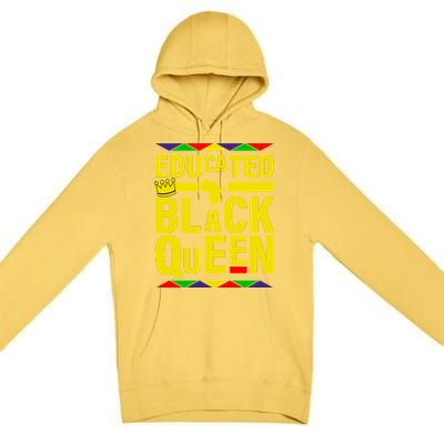 Educated Black Queen Premium Pullover Hoodie