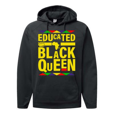 Educated Black Queen Performance Fleece Hoodie