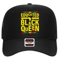 Educated Black Queen High Crown Mesh Back Trucker Hat