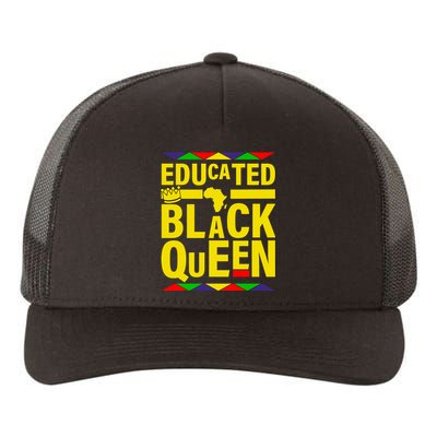 Educated Black Queen Yupoong Adult 5-Panel Trucker Hat