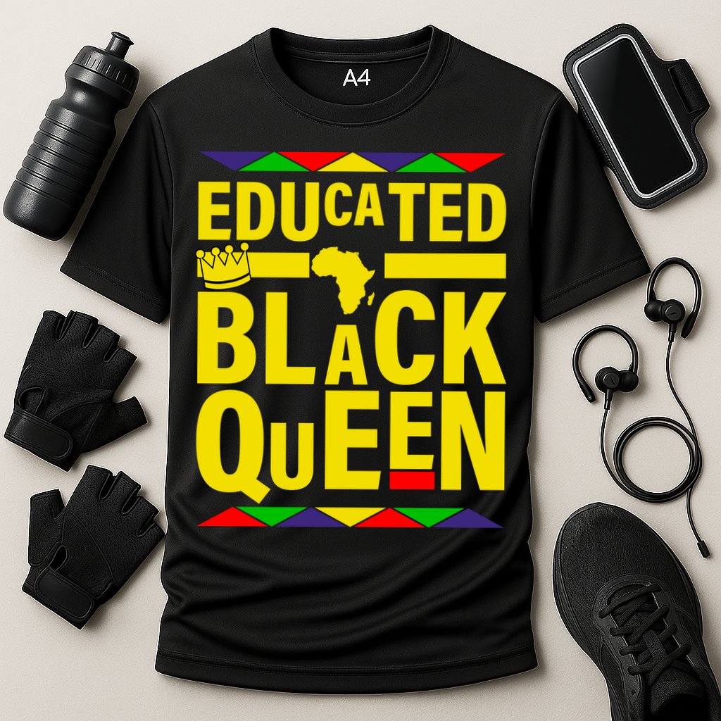 Educated Black Queen Cooling Performance Crew T-Shirt