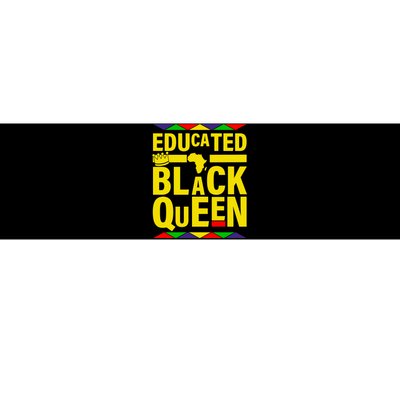 Educated Black Queen Bumper Sticker