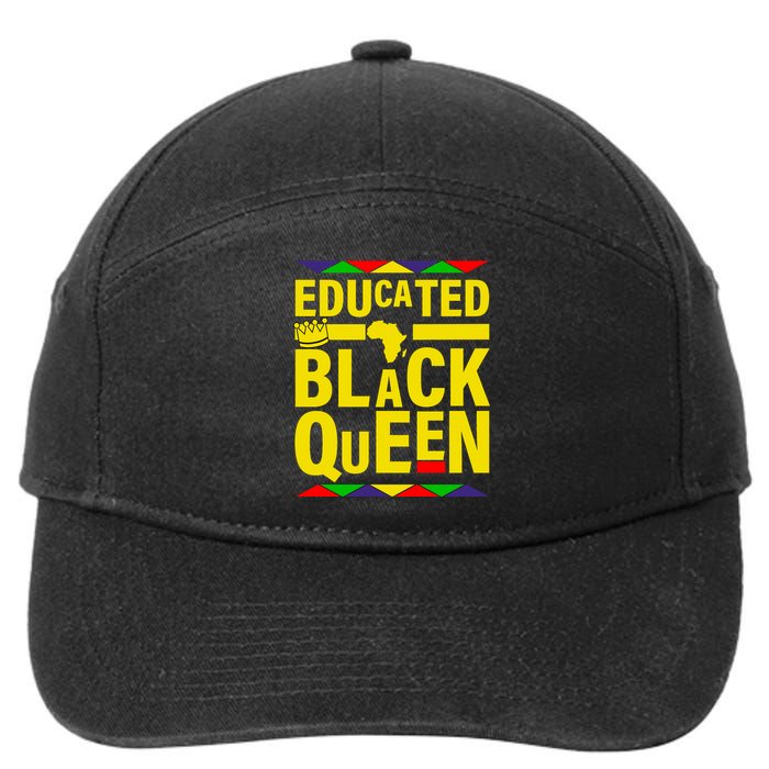 Educated Black Queen 7-Panel Snapback Hat