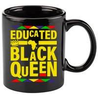 Educated Black Queen 11oz C Handle Ceramic Mug