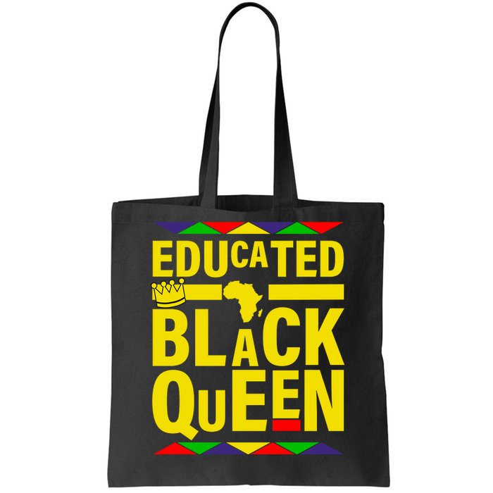 Educated Black Queen Tote Bag