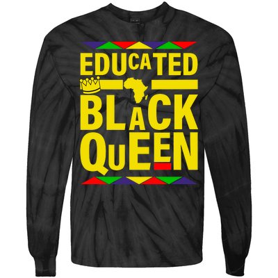 Educated Black Queen Tie-Dye Long Sleeve Shirt