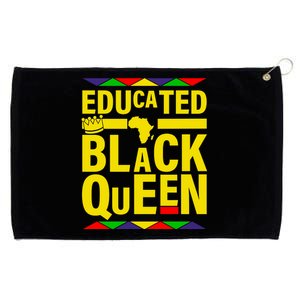 Educated Black Queen Grommeted Golf Towel