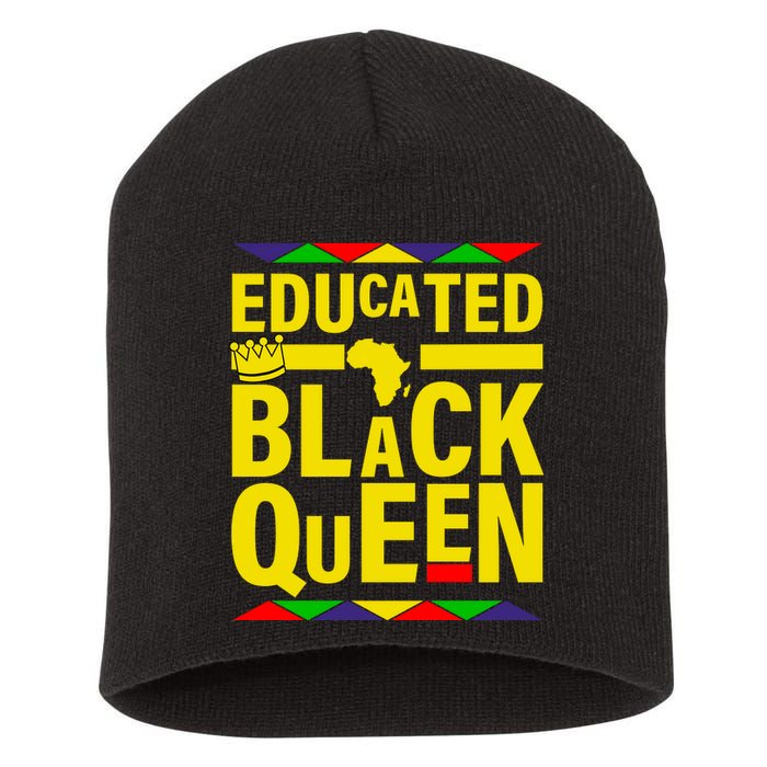 Educated Black Queen Short Acrylic Beanie