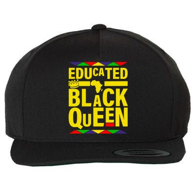 Educated Black Queen Wool Snapback Cap