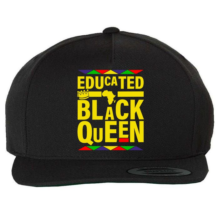 Educated Black Queen Wool Snapback Cap