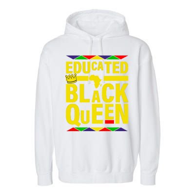 Educated Black Queen Garment-Dyed Fleece Hoodie